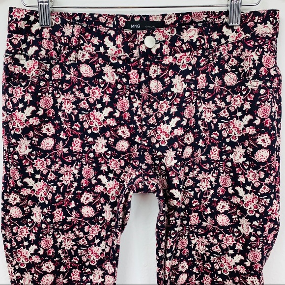 MNG Mango / Blue Pink Floral Pants - Picture 3 of 6